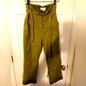 Anthropology cargo pants with belt